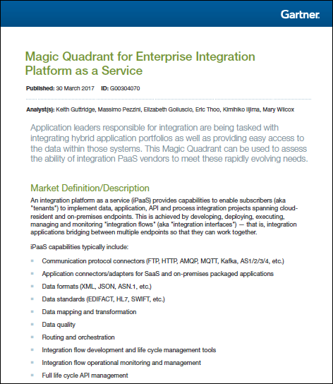 Download the iPaaS Gartner Magic Quadrant Dell Boomi